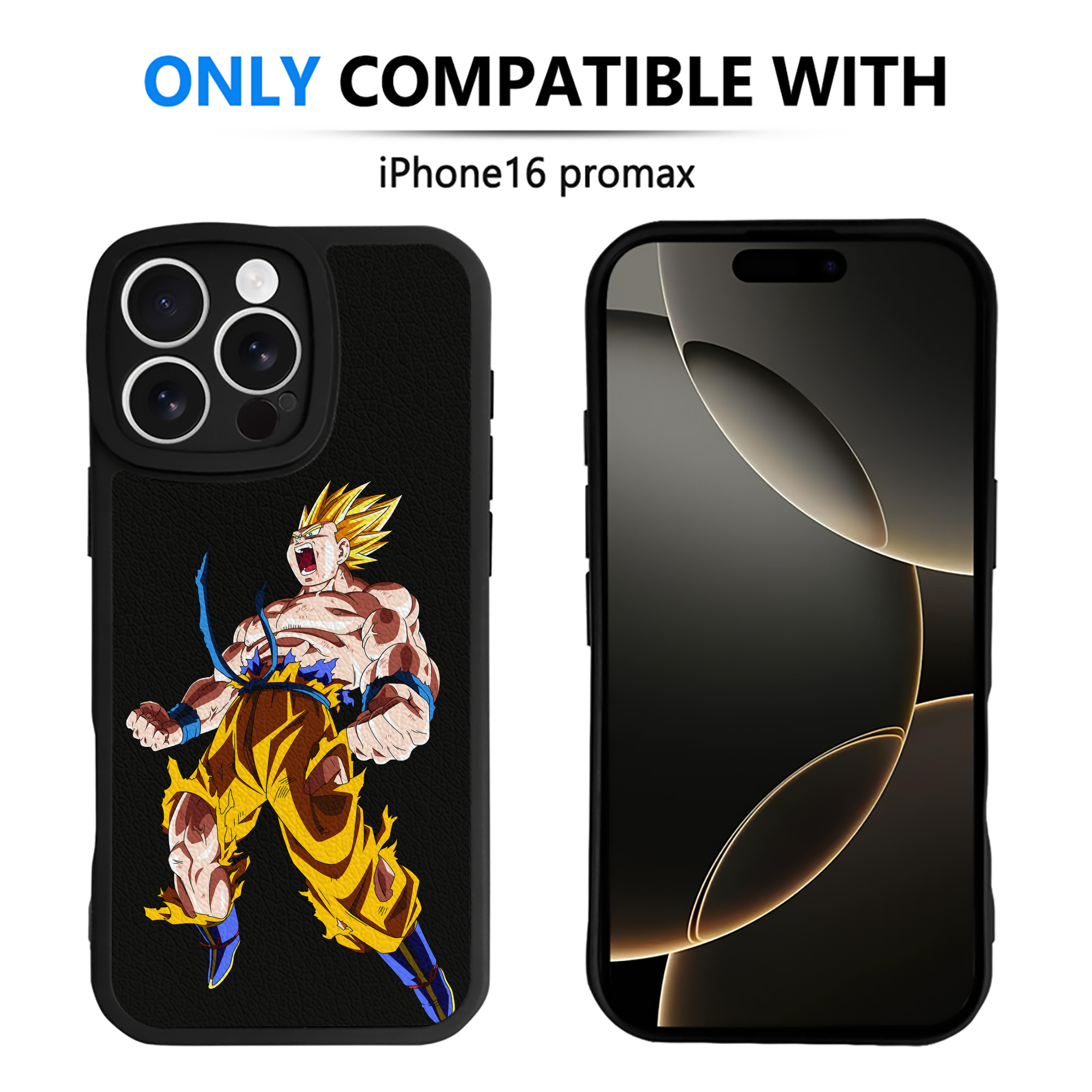 （画像用） ドラゴンボール 孫悟空（そん ごくう）Son Goku カカロット DRAGON BALL Kakarotto 【iPhone 16シリーズ対応】シリコンスマホケース（レザー調） 材質：シリコン